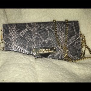 Small Saffiano Leather Crossbody Bag Gold Chain
